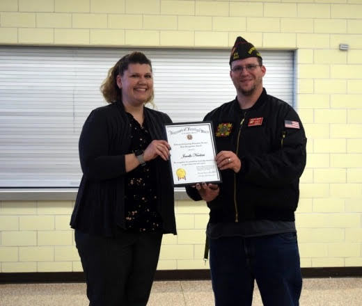 Janelle Nicolaus named Sterling VFW and District 4 VFW Teacher of the Year
