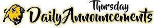 10/10/19 Daily Announcements
